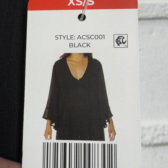 Anne Cole Flounce Tunic Swimsuit Coverup Black Women's Size XS/S - Picture 9 of 9